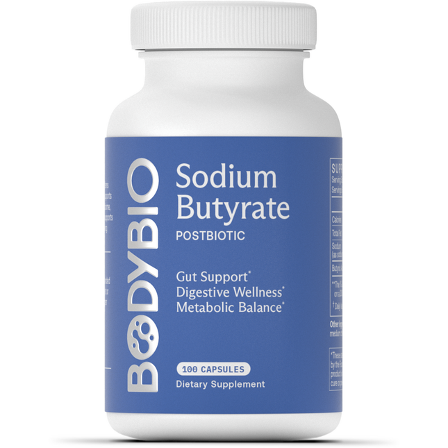 BodyBio Sodium Butyrate 600 mg 100 caps