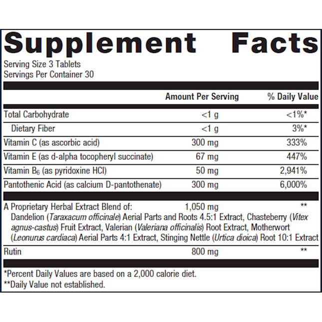 Metagenics-Fem-EstroPlex-90-T Supplement Facts