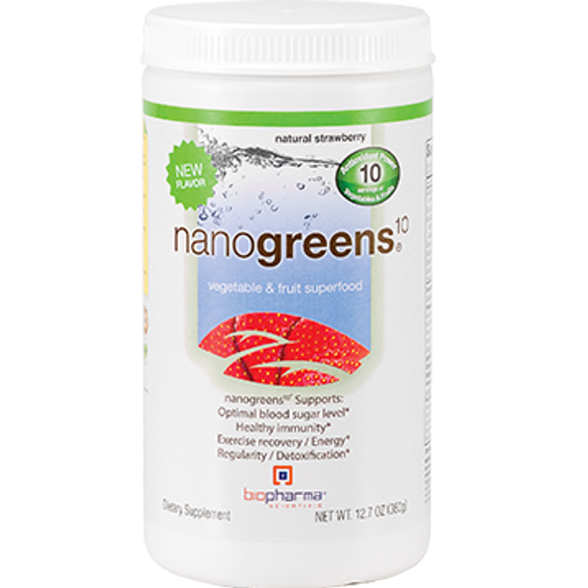 BioPharma Scientific Nanogreens10 Strawberry 12.7 oz