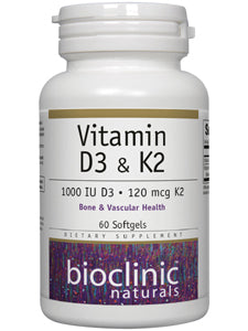 Bioclinic Naturals Vitamin D3 & K2 60 gels