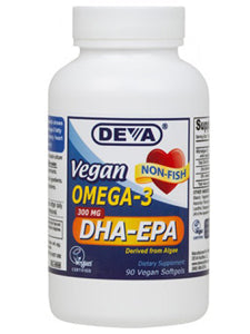Deva Nutrition Vegan Omega-3 DHA-EPA 300mg 90 gels