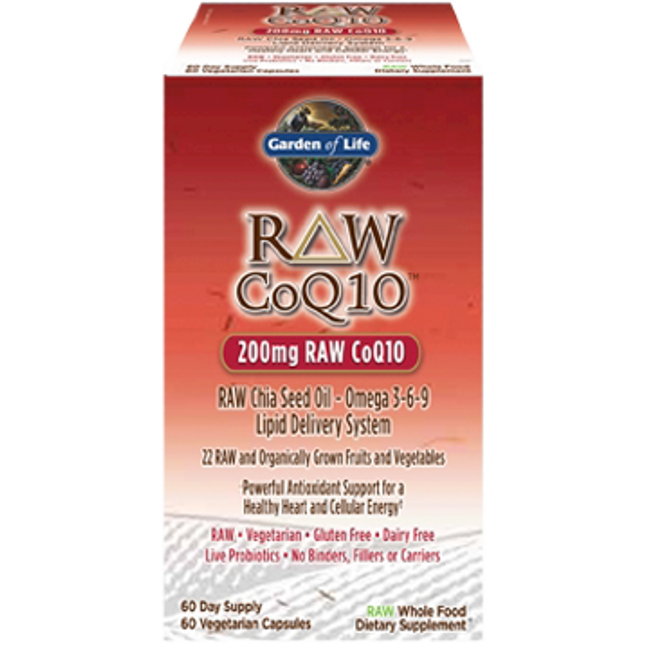 Garden of Life RAW CoQ10 200 mg 60 vcaps