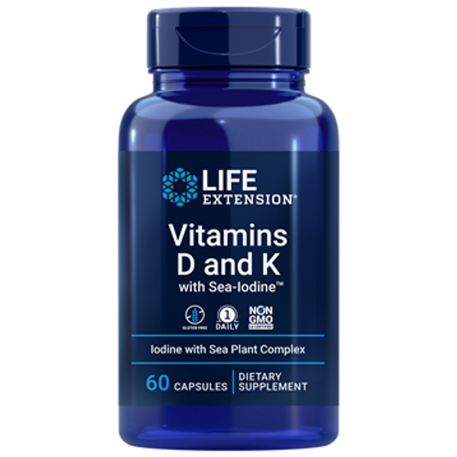 Life Extension Vitamins D & K with Sea-Iodine 60 caps