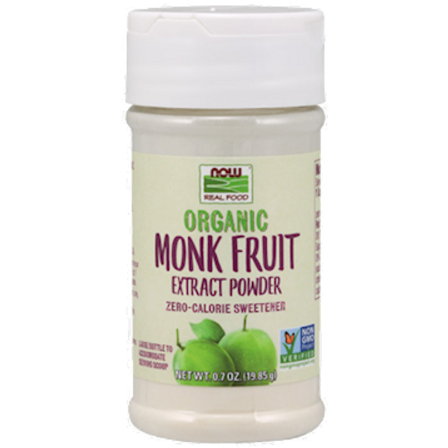 Now Monk Fruit Extract Powder Organic .7 oz