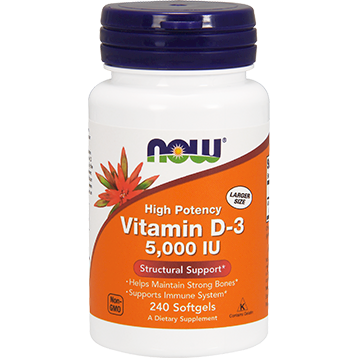 Now Vitamin D-3 5000 IU 240 softgels