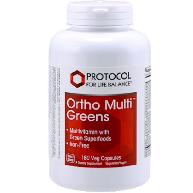 Protocol for Life Balance Ortho Multi Greens Iron-Free 180 vcaps