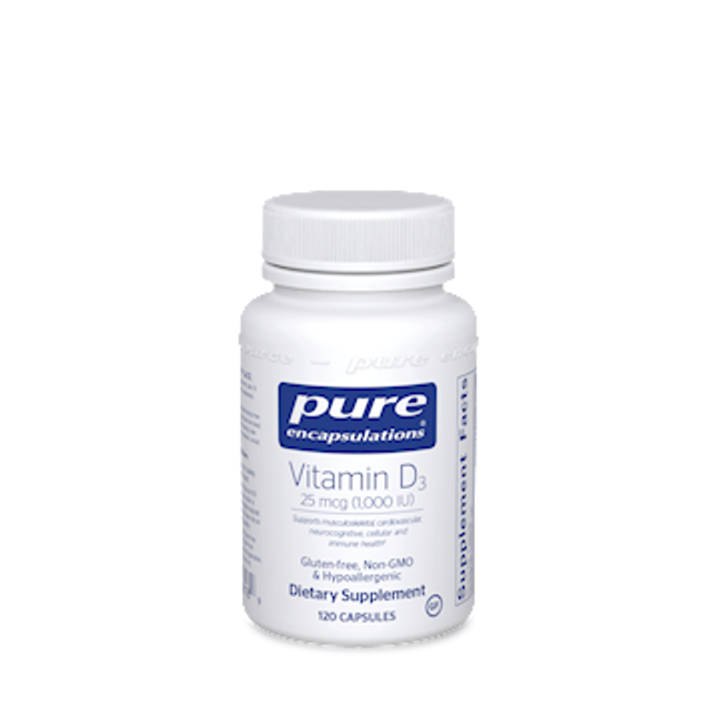 Pure Encapsulations Vitamin D3 1000 IU 120 vcaps