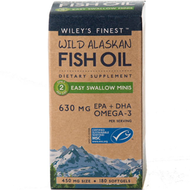 Wiley's Finest Wild Alaskan Fish Oil 180 mini sgels