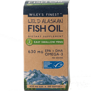 Wiley's Finest Wild Alaskan Fish Oil 180 mini sgels