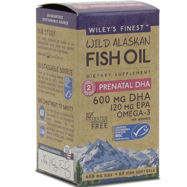 Wiley's Finest Wild Alaskan Prenatal DHA 60 softgels