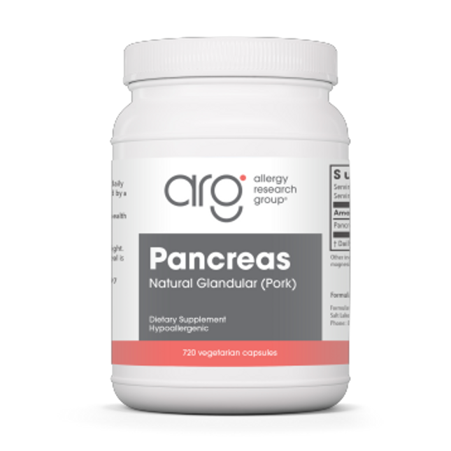 Allergy Research Group Pancreas Pork 720 vcaps