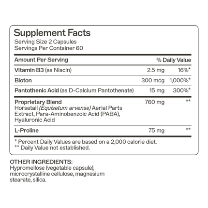 Amy Myers MD Radiance 120 caps Supplement Facts 
