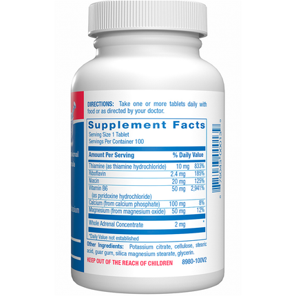 Anabolic Laboratories	B6-Plus 100 tabs Supplement Facts 