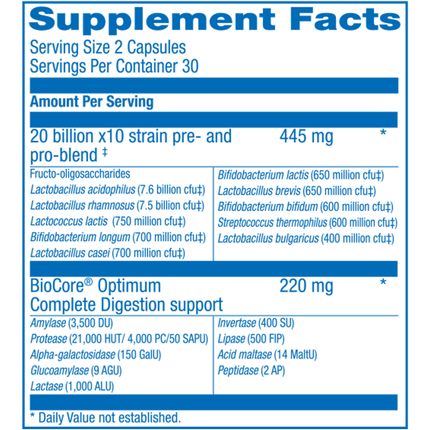 Anabolic Laboratories	Probiotic 20 Plus 60 caps Supplement Fcats