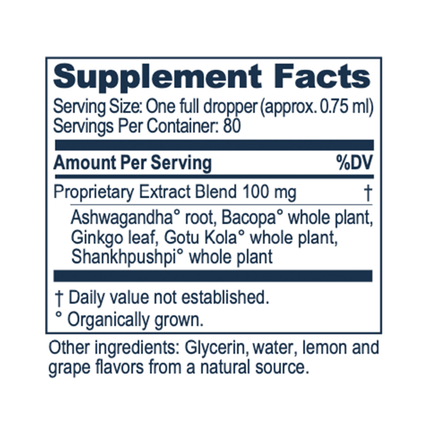 Ayush Herbs BacopaPlus Kids Drops 60 ml Supplement Facts
