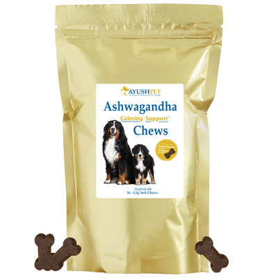 Ayush Herbs Pet Ashwagandha Calming Support Chews, Chicken Flavored 30 chewables