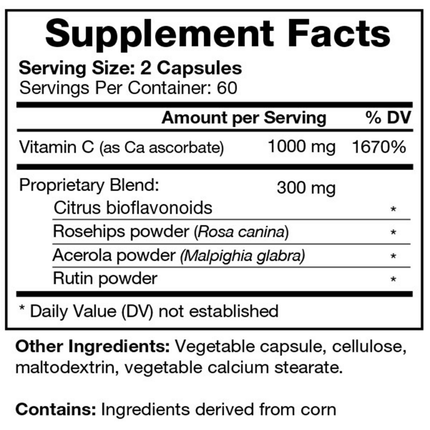 BioDesign Bioflavonoid C Complex 120 caps Supplement Facts