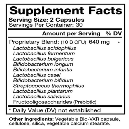 BioDesign Probio 10 60 vegcaps Supplement Facts 