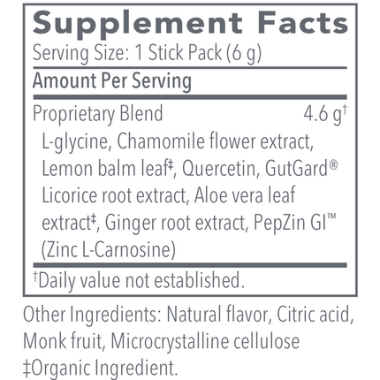 Biocidin Botanicals G.I. InnerCalm 30 Stick Pack Supplement Facts 