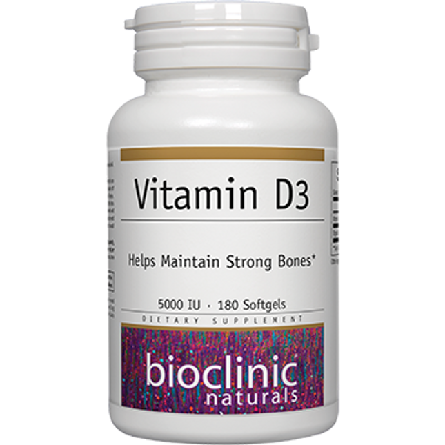 Bioclinic Naturals Vitamin D3 125 mcg 180 softgels