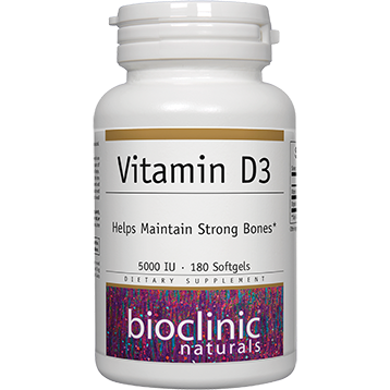 Bioclinic Naturals Vitamin D3 125 mcg 180 softgels 