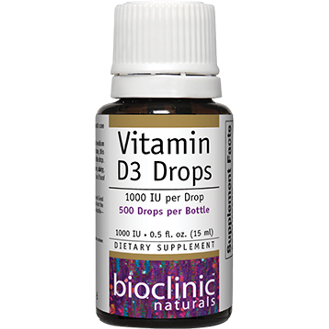 Bioclinic Naturals Vitamin D3 Drops 25 mcg 0.5 fl oz