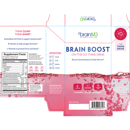 Brain Boost On-The-Go 10 packets Supplement Facts 