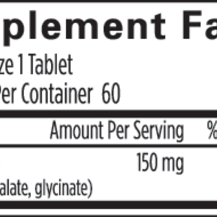 Brain MD Magnesium Chewable 60 chewable tabs Supplement Facts

