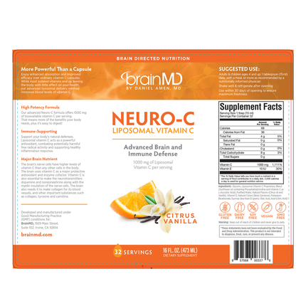 Brain MD Neuro-C 437 ml Supplement Facts 
