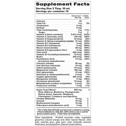 Buried Treasure Children's Complete 16 fl oz Supplement Facts 