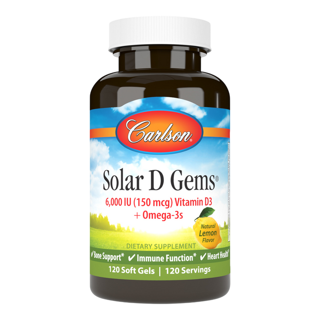 Carlson Labs Solar D Gems - 6,000 IU 120 softgels