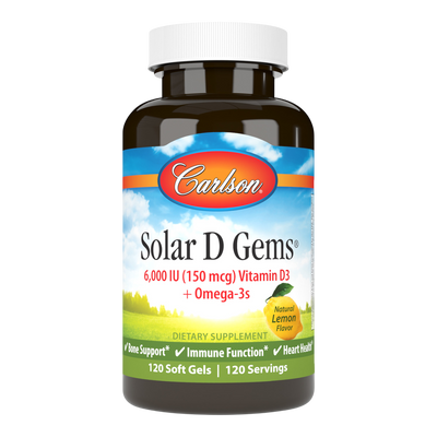 Carlson Labs Solar D Gems - 6,000 IU 120 softgels