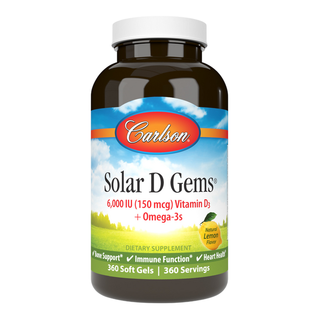 Carlson Labs Solar D Gems - 6,000 IU 360 softgels