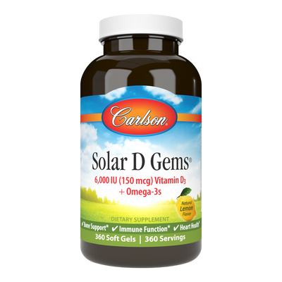 Carlson Labs Solar D Gems - 6,000 IU 360 softgels