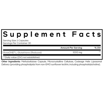 CodeAge Liposomal Glutathione 60 caps Supplement Facts