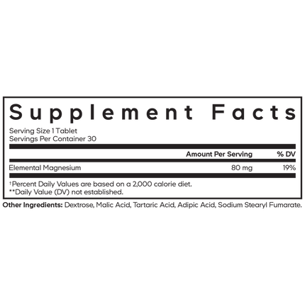 Codeage Molecular Hydrogen 30 tabs Supplement Facts 