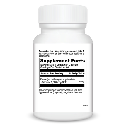 Davinci Labs 5-MTHF 1mg 60 caps Supplement Facts