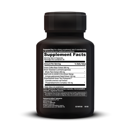 Davinci Labs Adipo-Leptin Benefits 60 caps Supplement Facts