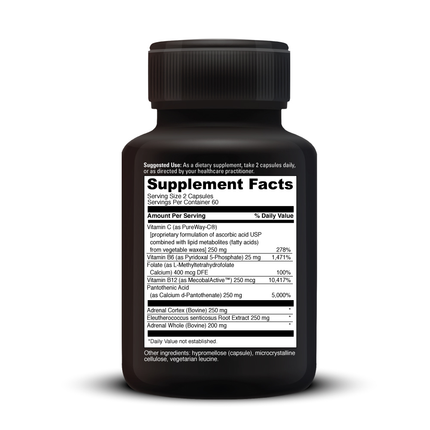 Davinci Labs Adrenal Benefits 120 caps Supplement Facts