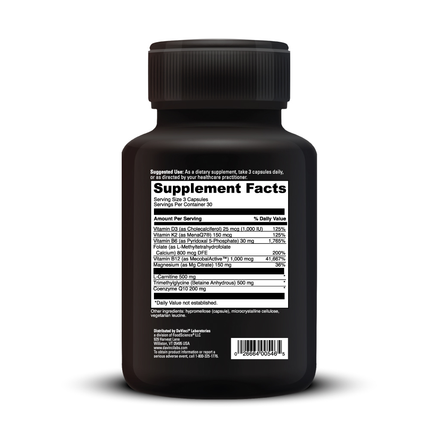 Davinci Labs Cardio Benefits 90 caps Supplement Facts