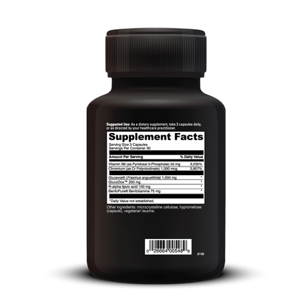 Davinci Labs Gluco Benefits 90 caps Supplement Facts