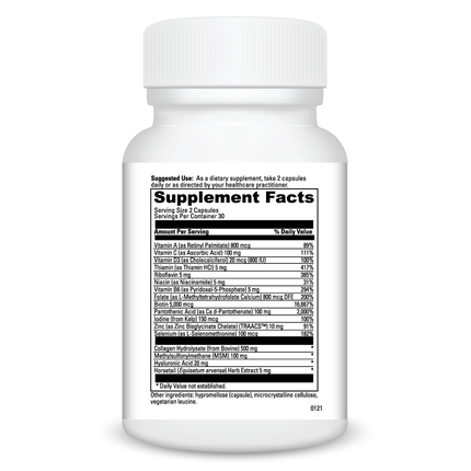 Davinci Labs Hair Skin & Nails 60 caps Supplement Facts