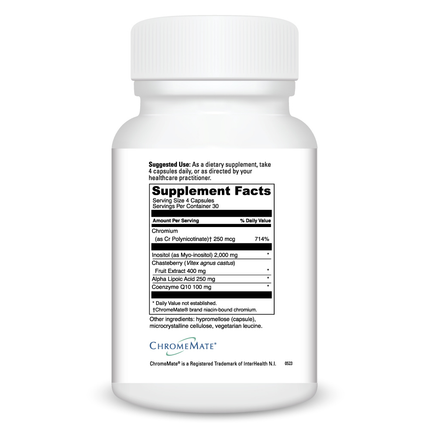 Davinci Labs Inositol + Vitex Plus 120 caps Supplement Facts