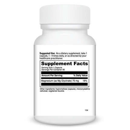 Davinci Labs Magnesium Glycinate 90 caps Supplement Facts