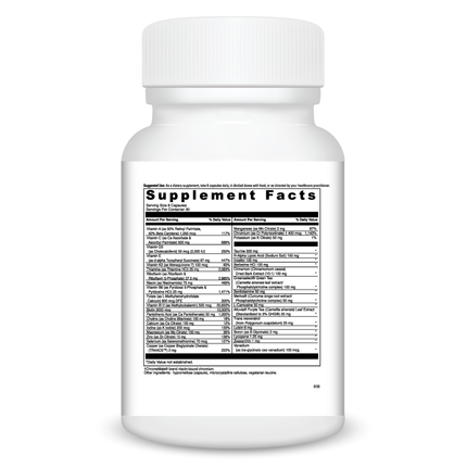 Davinci Labs Metabolic Multi 180 caps Supplement Facts
