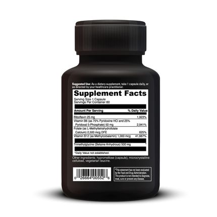 Davinci Labs Methyl Benefits 60 caps Supplement Facts