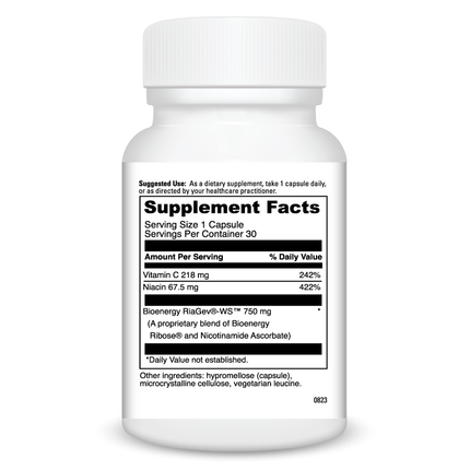 Davinci Labs NAD+ Activate 30 caps Supplement Facts
