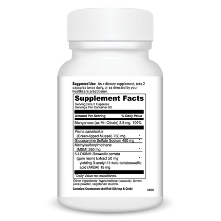 Davinci Labs Perna Pro 120 tabs Supplement Facts