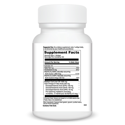 Davinci Labs SPM Complete 60 softgels Supplement Facts