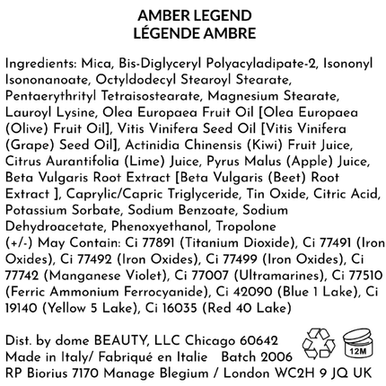 Dome Beauty Diamond Shadow Amber Legend 0.07 oz Supplement Facts